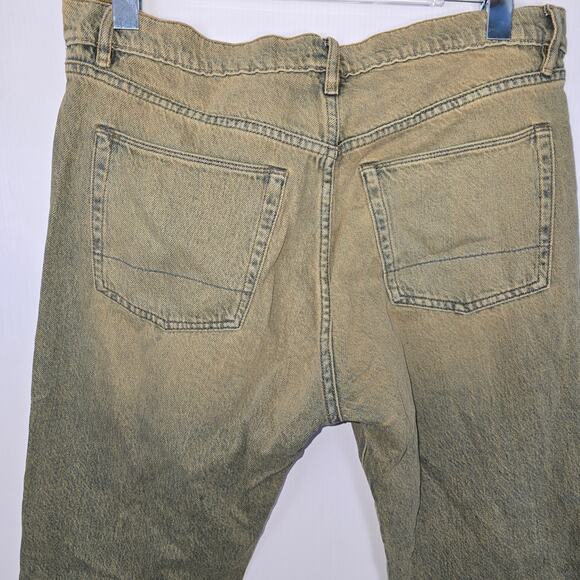 NSF Straight Leg Jeans Button Fly Distress Dirty Grunge Wash Slouchy Size 30 - Picture 6 of 8